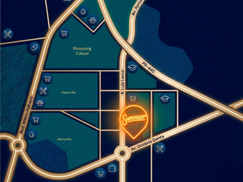 Mapa de Localização Summer Vanguard